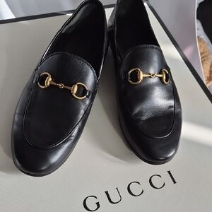 Gucci Brixton Leather Horsebit Loafers